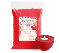 Gran Velada - Cemento Rojo Puro para Manualidades 5 Kg | Cemento Preparado en Polvo para Figuras Decorativas | Velas, Maceteros y Bandejas DIY | Moldes de Silicona | Acabado Mineral Mate Intenso