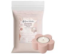 Gran Velada - Cemento Rosa Vintage para Manualidades 5 Kg | Cemento Preparado en Polvo para Figuras Decorativas | Velas, Maceteros y Bandejas DIY | Moldes de Silicona | Acabado Mineral Mate Cálido