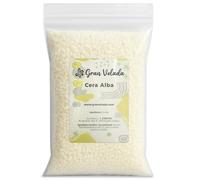 Gran Velada Cera Alba Natural 100 g | Cera de Abejas Blanca en Perlas para Cosmética Natural, Cremas, Jabones, Bálsamos y Velas | Emulsionante y Emoliente de Alta Pureza
