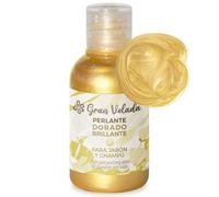 Gran Velada - Colorante Perlado Dorado Brillante Cosmético 50 ml | Efecto nacarado oro para jabón y champú | Perlante líquido mica dorada gel ducha | Brillo metálico DIY