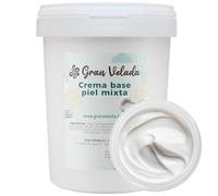 Gran Velada - Crema Base Piel Mixta 5000 cc | Emulsión O/W a Granel | Vegana y Libre de Siliconas | Personalizable con Activos y Extractos | Ideal para Cremas Faciales y Corporales DIY