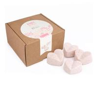 Gran Velada - Kit para hacer Bombas de Baño en Forma de Corazón con Rosas en Polvo | Set Todo Incluido: Materiales + Instrucciones | Ideal para Regalos de San Valentín y Veladas Románticas