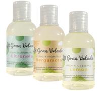 Gran Velada - Pack Ahorro Esencias Citricas 3 x 50 ml | Esencias Aromáticas para Mikados para Jabones Artesanales para Velas Perfumadas | Perfumar Creaciones Aroma Duradero