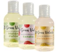 Gran Velada - Pack Ahorro Esencias Frutales Veraniegas 3 x 50 ml | Pack de Fragancias para Ambientadores Caseros para Hacer Velas Perfume de Ambiente | Perfumar Creaciones Aroma Duradero