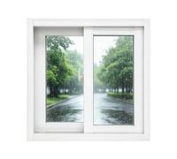 Gran Ventana Corredera de Aluminio, Ventana de Reforma Ligera con Mosquitera Integrada para Casa Garaje Caseta Madera(White,W32"xH22")