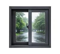 Gran Ventana Corredera de Aluminio, Ventana de Reforma Ligera con Mosquitera Integrada para Casa Garaje Caseta Madera(Black,W20"xH18")