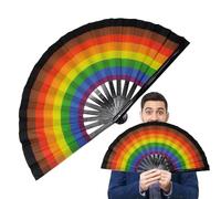 Gran ventilador de manos plegables, grandes fanáticos de las manos para bailar | Fans plegables de gran danza de 13 pulgadas,Craft Kung Fu, suministros de baile, refrigerador portátil, decoración del