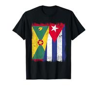 Granada Cuba Media Bandera Granada Herencia Cubana Camiseta