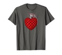 Granada de corazón - Funny Danger Love Granada en Forma de corazón Camiseta