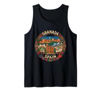 Granada España Viaje Souvenir Ciudad Monumento Turístico Regalo Camiseta sin Mangas