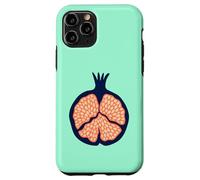 Granada Retro Plump Fruta Tropical - Naranja Azul Oscuro Carcasa para iPhone 11 Pro
