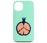 Granada Retro Plump Fruta Tropical - Naranja Azul Oscuro Carcasa para iPhone 13