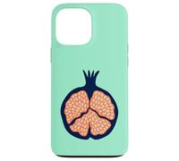 Granada Retro Plump Fruta Tropical - Naranja Azul Oscuro Carcasa para iPhone 13 Pro MAX