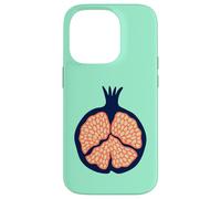 Granada Retro Plump Fruta Tropical - Naranja Azul Oscuro Carcasa para iPhone 14 Pro