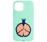 Granada Retro Plump Fruta Tropical - Naranja Azul Oscuro Carcasa para iPhone 15