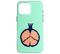 Granada Retro Plump Fruta Tropical - Naranja Azul Oscuro Carcasa para iPhone 16 Pro MAX
