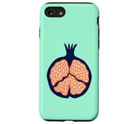 Granada Retro Plump Fruta Tropical - Naranja Azul Oscuro Carcasa para iPhone SE (2020) / 7/8