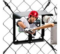 Granatan Soporte de valla para teléfono celular con sombra, kit de montaje | Kit de transmisión compatible con iPhone, Mevo Start, Samsung, GoPro para béisbol, con bolsa para banco de energía