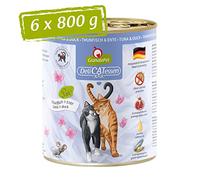 GranataPet Delicatessen Atún y Pato Comida Húmeda para Gatos Gourmets, Sin Cereales y Sin Azúcares Aditivos, 6 x 800 g