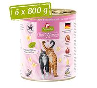 GranataPet Delicatessen - Comida húmeda para Gatos con salmón y mariscos, sabrosas latas para Gatos, sin Cereales ni azúcares añadidos, 6 x 800 g