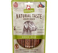 GranataPet Natural Taste Edeller Snack Ciervo, Bocadillos para Perros sin Cereales y sin aditivos de azúcar, recompensa por el Medio, Sabroso Bocadillo para Perros, 90 g