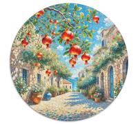 Granatapfelblüte 1000p Rompecabezas Redondo Adultos-Niños Blumen Circular Puzzle Niños: Intelectual Desafío Aliviar Estrés Kinder 1000pcs (67.5x67.5cm)