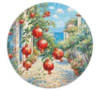 Granatapfelblüte 1000p Rompecabezas Redondo Adultos-Niños Blumen Circular Puzzle Niños: Kinder Können Es Nicht Machen Hombres 1000pcs (67.5x67.5cm)