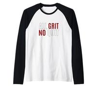 Granate Rojo Borgoña Color All Grit - No Quit Granate Rojo Camiseta Manga Raglan