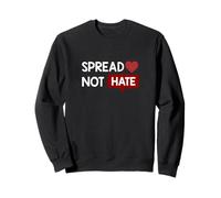 Granate Rojo Borgoña Color Love Not Hate Burdeos Gráfico Sudadera