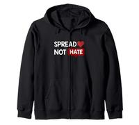 Granate Rojo Borgoña Color Love Not Hate Burdeos Gráfico Sudadera con Capucha
