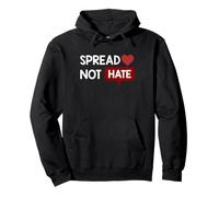 Granate Rojo Borgoña Color Love Not Hate Burdeos Gráfico Sudadera con Capucha