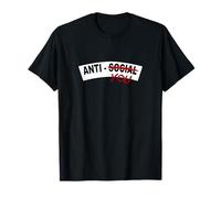 Granate Rojo Borgoña No Anti-Social, Anti-You Rojo Borgoña Camiseta