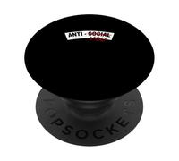 Granate Rojo Borgoña No Anti-Social, Anti-You Rojo Borgoña PopSockets PopGrip Adhesivo