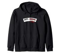 Granate Rojo Borgoña No Anti-Social, Anti-You Rojo Borgoña Sudadera con Capucha