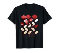 Granate Rojo Borgoña Tulipán Sombras Granate Rojo Borgoña Gráfi Camiseta