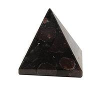 Granate sólido Matrix Pyramid Feng Shui Espiritual Reiki Piedra natural Chakra Cristal Terapia Fe Curación Energía Cargada Pirámide 2 pulgadas - Blessfull Healing