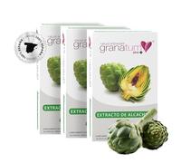 Granatum Plus - Extracto de Alcachofa con Cynamed - Suplemento Alimenticio - Detox Hepático y Digestivo - Bienestar Metabólico - Diurético Natural - Producido en España - 3 Caja 60 Cápsulas