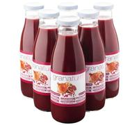 Granatum Plus - Pack de 6 Botellas de Zumo de Granada Natural (750ml) | 100% Exprimido, Rico en Polifenoles Mediterráneos | Sin Azúcares Añadidos, Sin Colorantes ni Conservantes