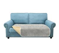 Granbest Fundas de asiento antideslizantes para sofá de 2 plazas más funda gruesa para sofá de mascotas, universales para todas las estaciones (2 plazas Plus, gris claro)