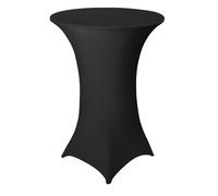 Granbest Fundas de mesa de cóctel con spandex incorporado de esquina cuadrada para mesas de pie para fiesta, banquete, evento de boda, exhibición, al aire libre (Negro, Ø 70-75cm)