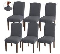 Granbest Fundas para sillas de comedor de alta elasticidad, fundas para sillas de comedor jacquard Parson de ajuste universal, protectores de sillas extraíbles para comedor, cocina, restaurante y