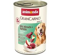 GranCarno Alimentos húmedos para Perros con Ciervos + Manzanas (6 x 400 g), Comida húmeda para Perros sin Cereales y azúcar de animonda para Perros Adultos, con Ingredientes carnales Frescos