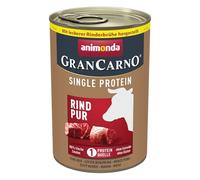 GranCarno Comida húmeda para Perros de animonda, proteína Pura (6 x 400 g), Comida húmeda para Perros sin Cereales y azúcar de animonda, para Perros Adultos, con Ingredientes carnales Frescos