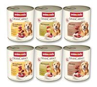 GranCarno Comida húmeda para Perros Deftige Variation (6 x 800 g), sin Cereales ni azúcar, para Perros Adultos, con Ingredientes carnosos Frescos