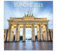 Grand Calendario de pared 29 x 29 cm 2025 - Septiembre 2024 a diciembre de 2025 - Europa
