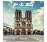 Grand Calendario de pared 29 x 29 cm 2025 - Septiembre 2024 a diciembre de 2025 - París