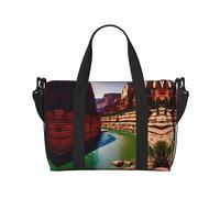 Grand Canyon - Bolsas de viaje para mujer, bolsa de gimnasio deportiva, bolsa de lona para entrenamiento, para llevar durante la noche, Black, Talla única