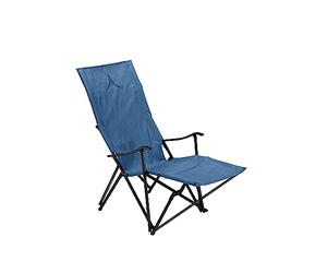 Grand Canyon EL TOVAR LOUNGER - Silla de camping, silla plegable con reposabrazos, respaldo alto y reposapiés - hasta 100 kg - Aluminio - Dark Blue (azul)