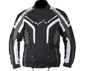 Grand Canyon One Way Chaqueta de moto textil, negro-gris-blanco, tamaño S para Hombres