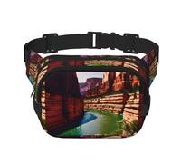 Grand Canyon - Riñonera unisex de moda, elegantes para entrenamientos, correr, viajar y senderismo, Black, Talla única